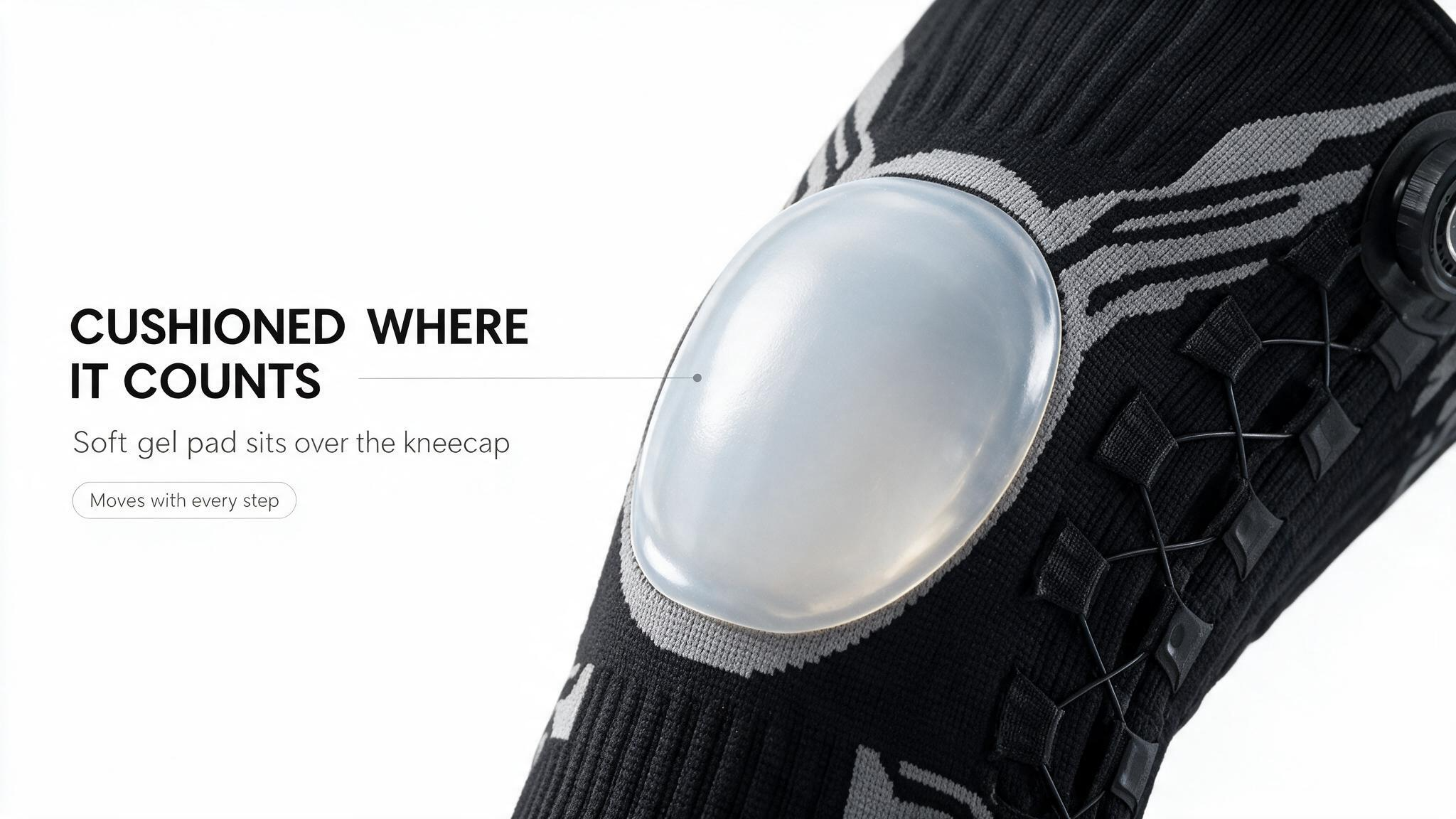 Gel pad that cushions the kneecap