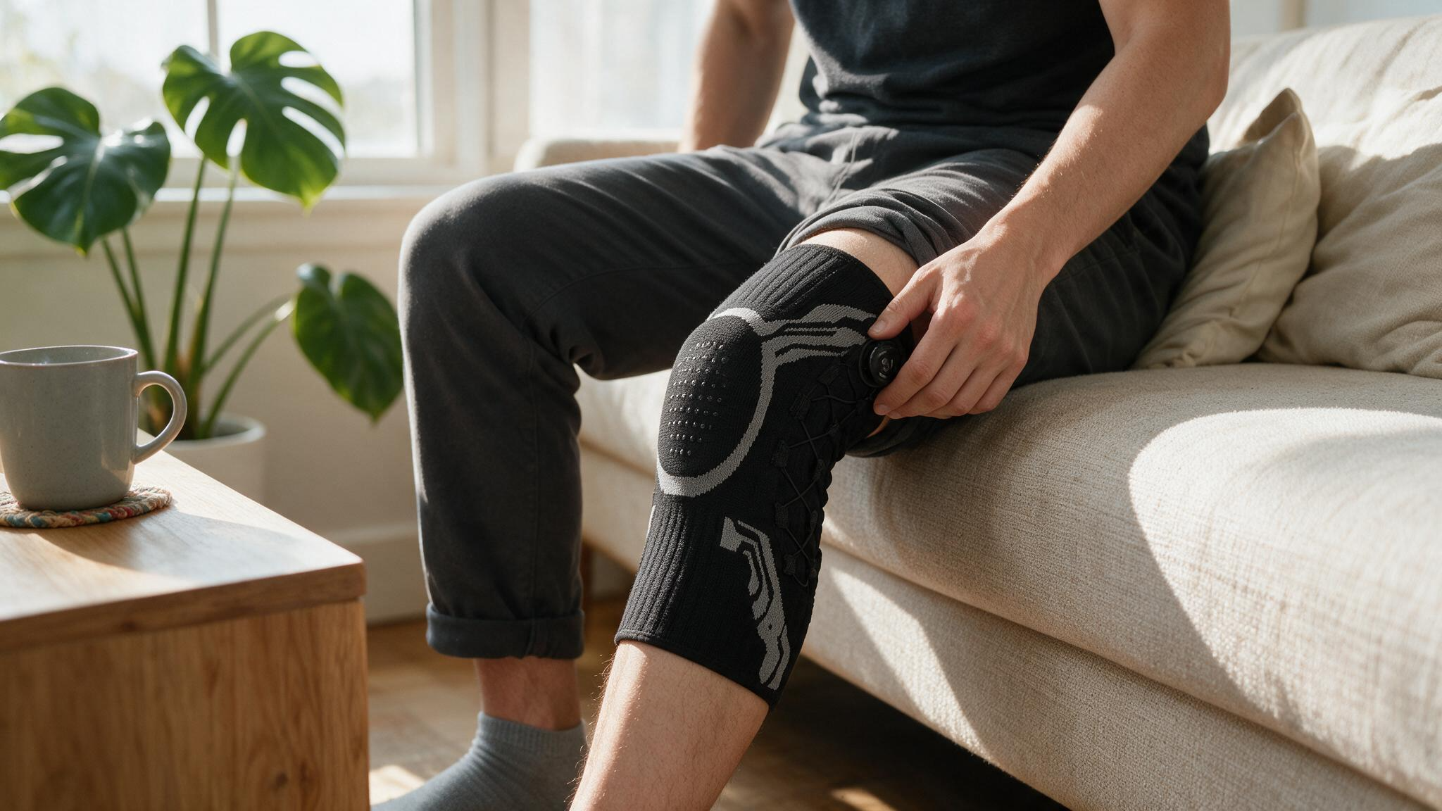 Customer wearing the brace under clothing